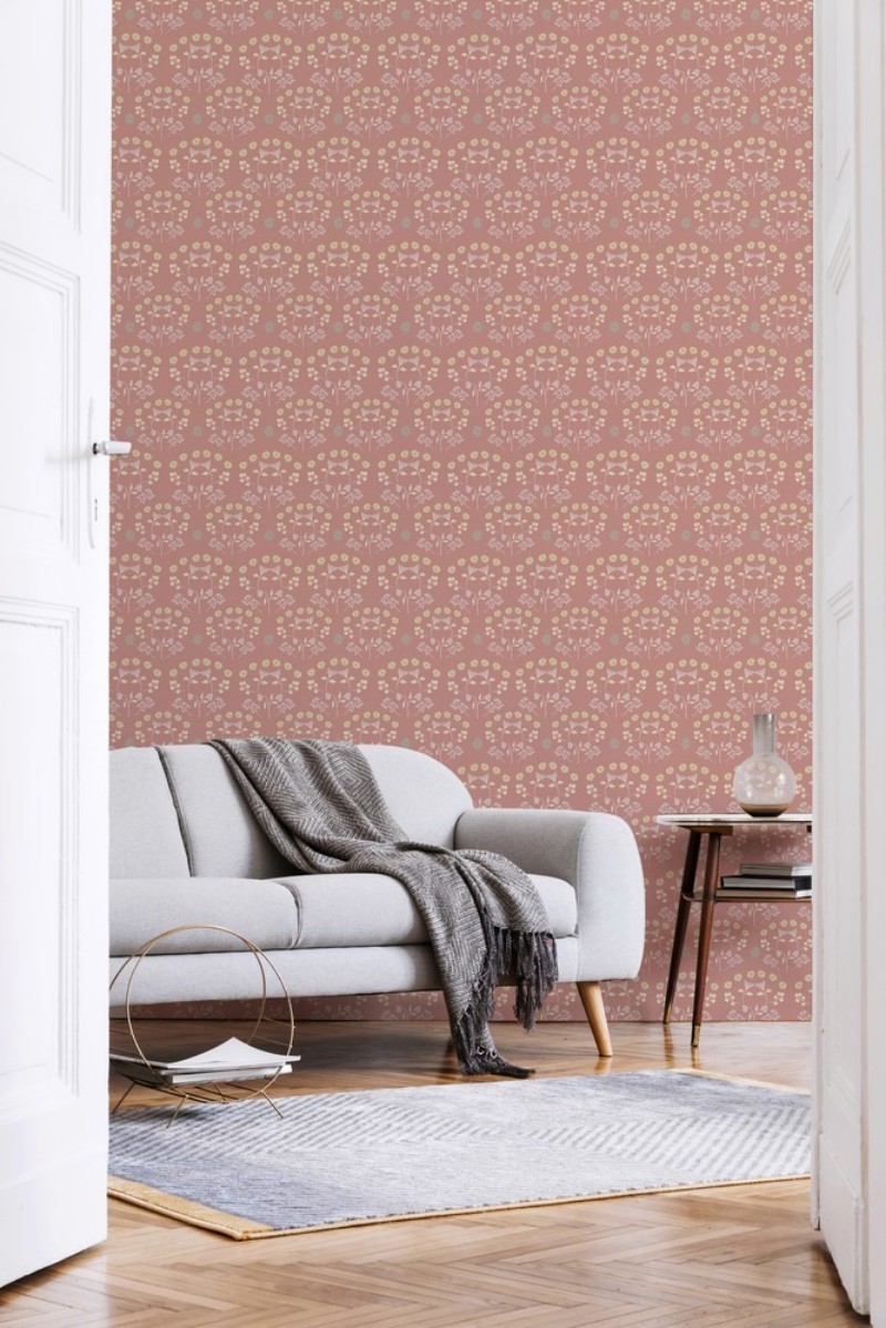 Bild på Färgsättning Medaillon Poppies Salmon - 1033301-03 - 10539-01